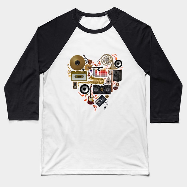 love music Baseball T-Shirt by bobyberto